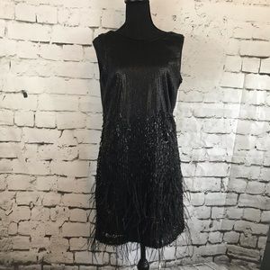 Sexy sequin & feather party dress | Sz 8